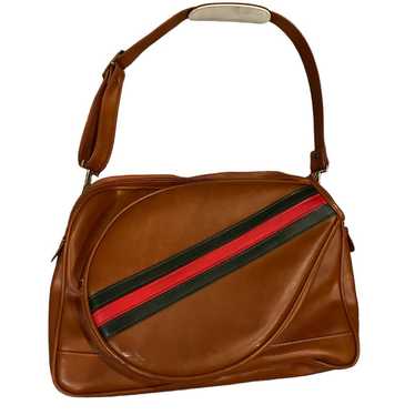 Vintage 1970s High End Leather Tennis Bag