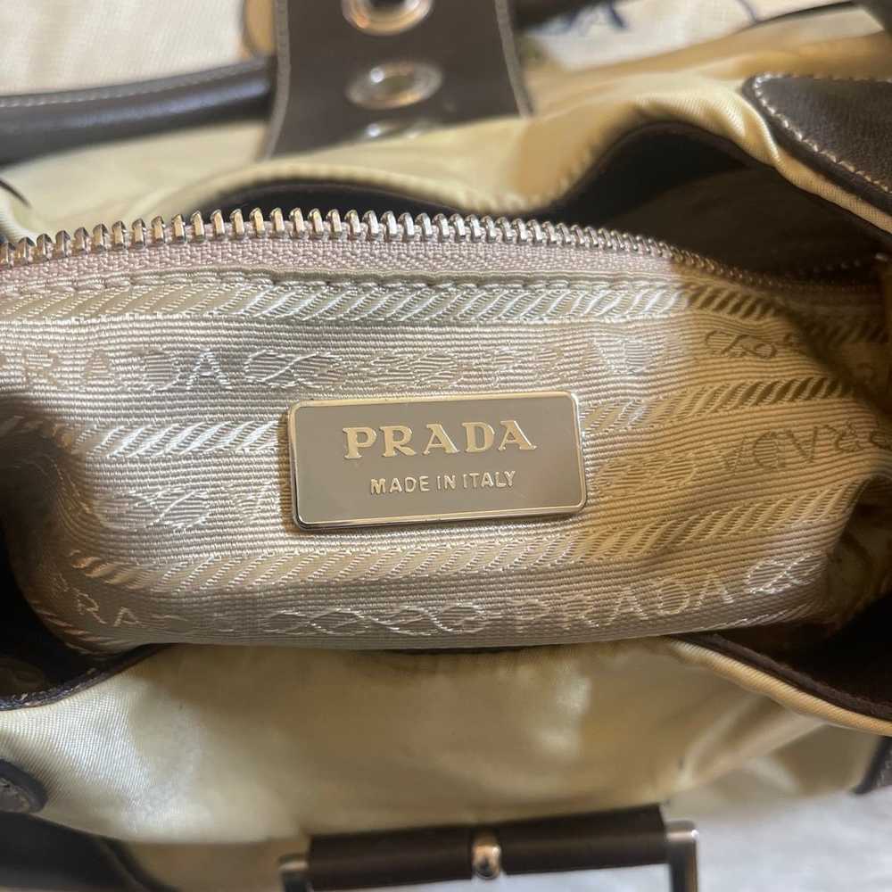 PRADA canvas moon Bag Rare - image 10