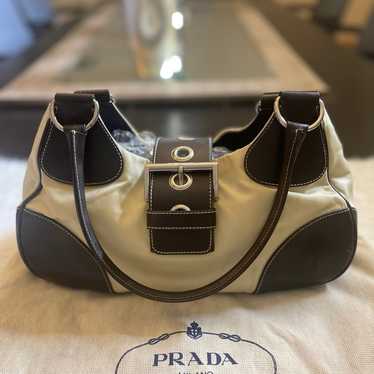 PRADA canvas moon Bag Rare - image 1