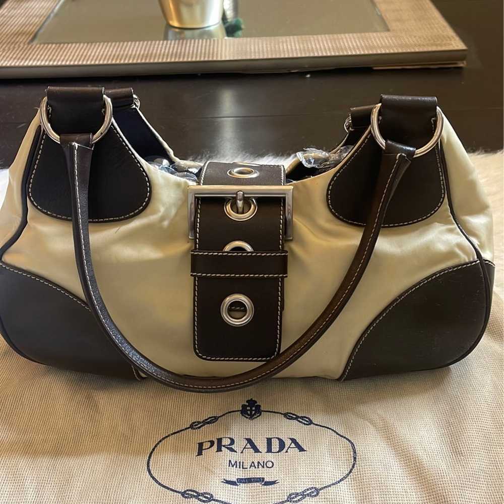 PRADA canvas moon Bag Rare - image 2