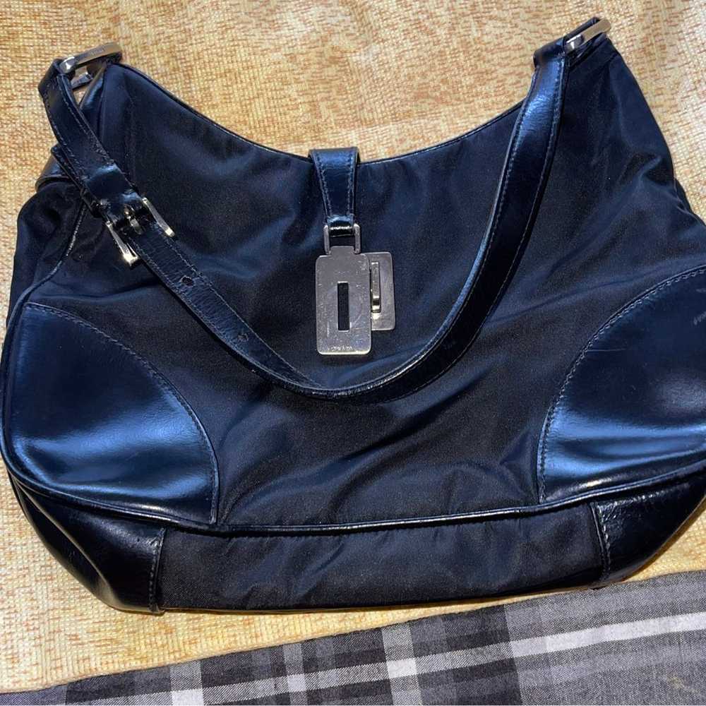 Prada black nylon shoulder bag- Vintage - image 2