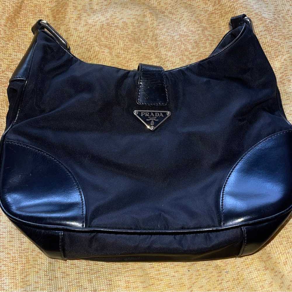 Prada black nylon shoulder bag- Vintage - image 3