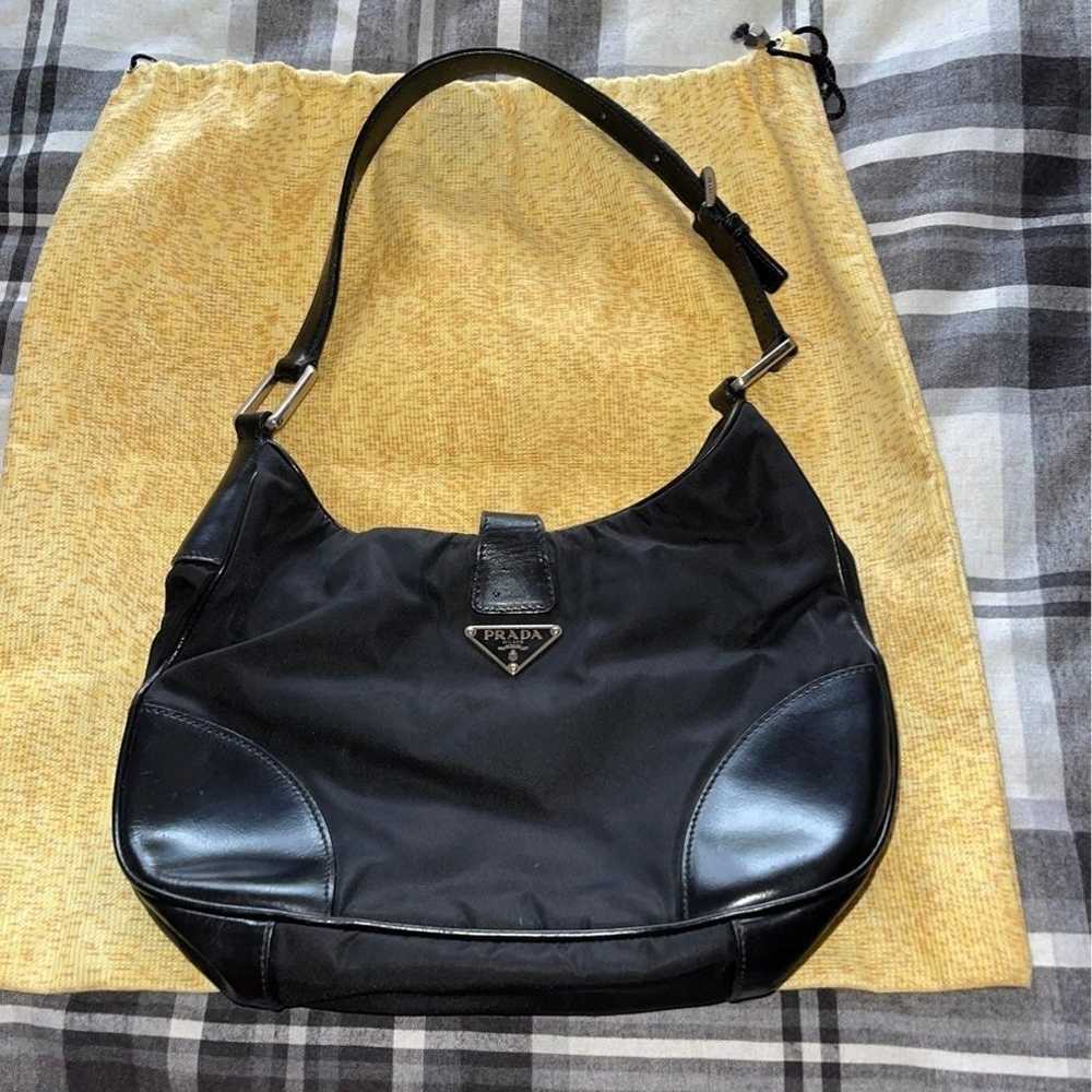 Prada black nylon shoulder bag- Vintage - image 4