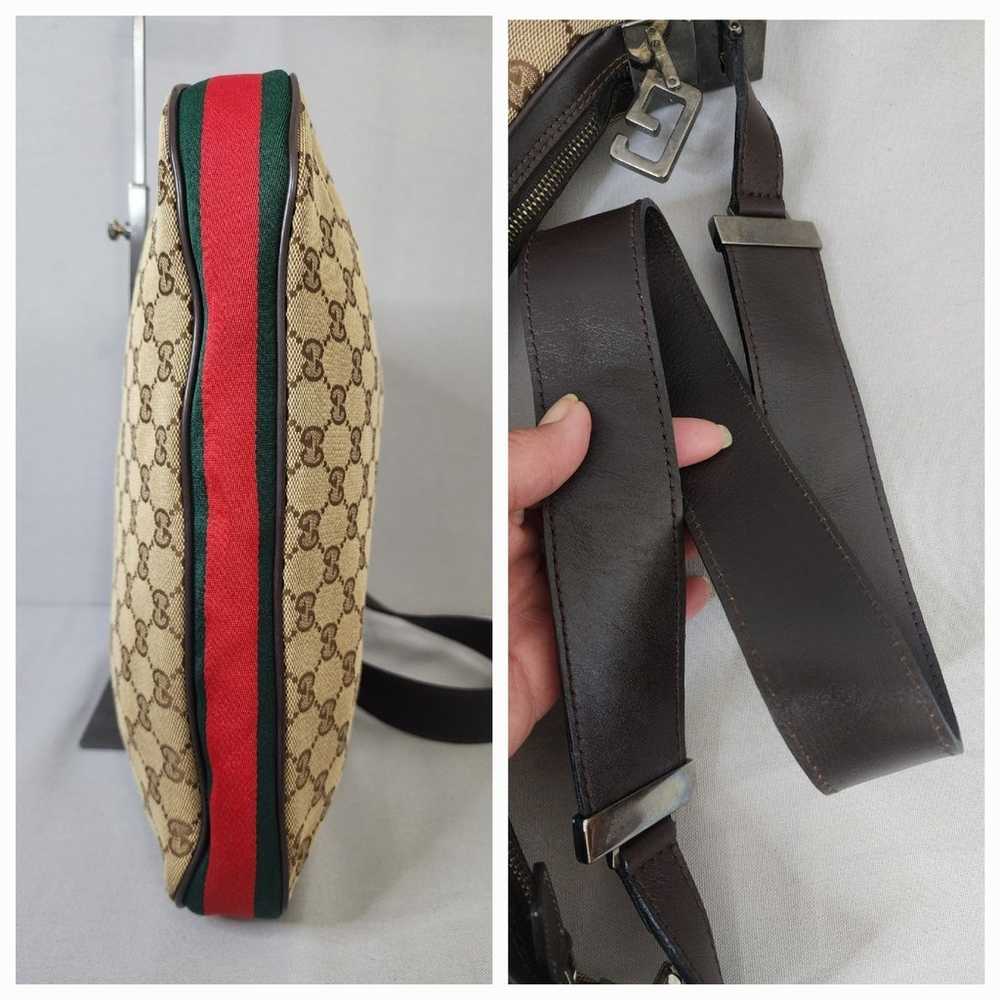 GUCCI GG Canvas Web Vintage Attache Shoulder Bag - image 11