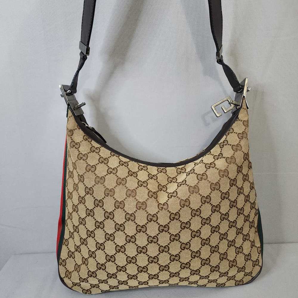 GUCCI GG Canvas Web Vintage Attache Shoulder Bag - image 2