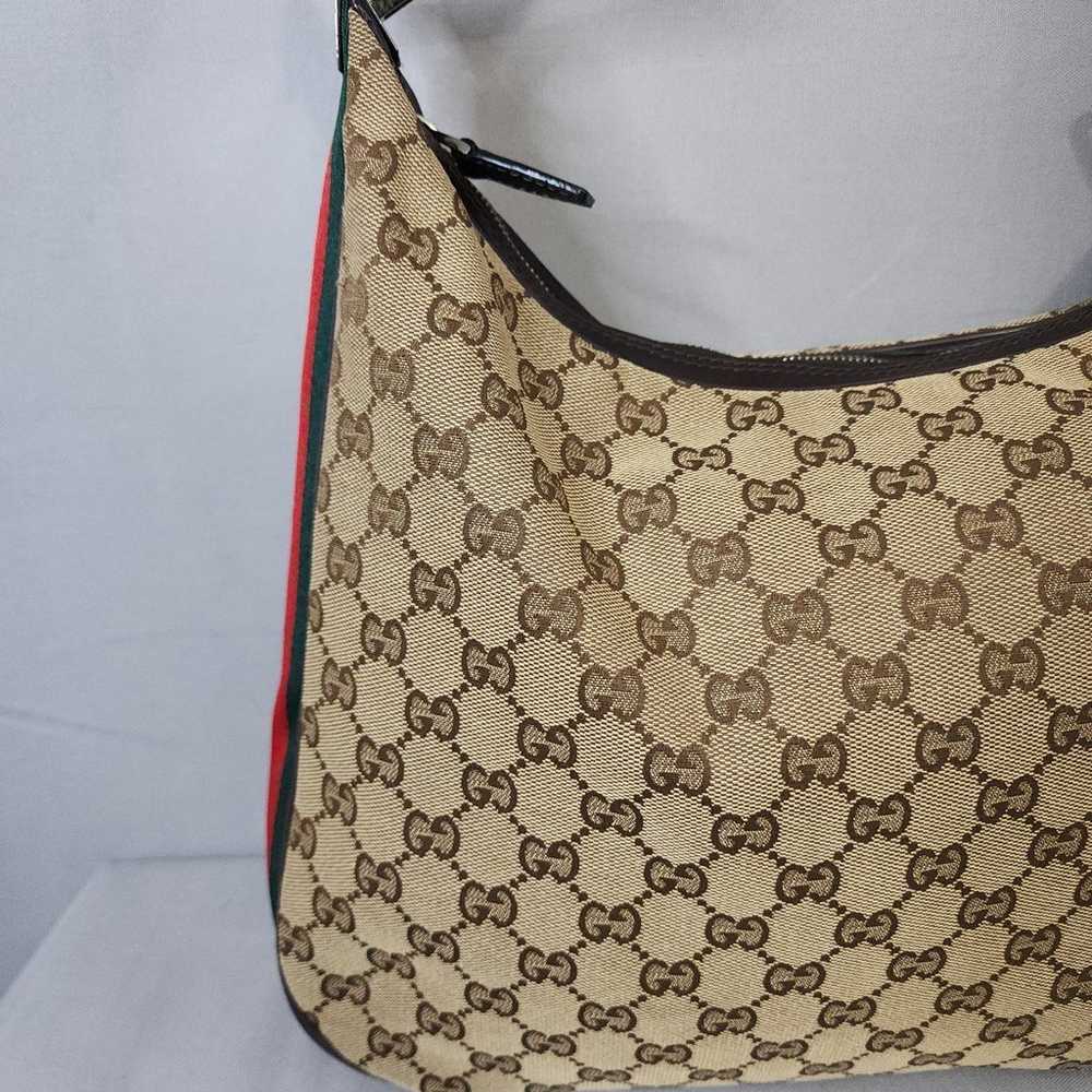 GUCCI GG Canvas Web Vintage Attache Shoulder Bag - image 7