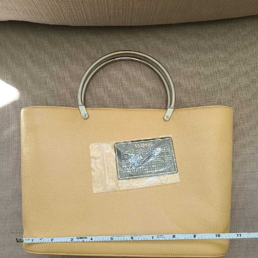 Authentic chanel tote bag with metal han - image 10