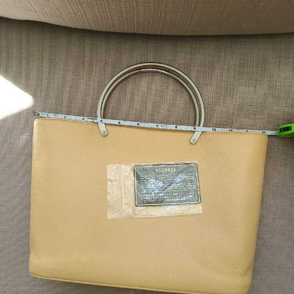 Authentic chanel tote bag with metal han - image 9