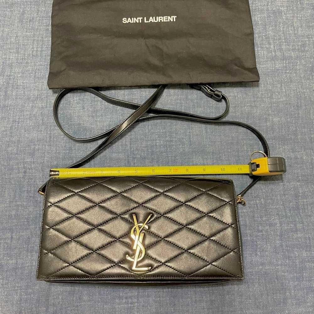 YSL BLack leather chevron flap crossbody and dust… - image 1