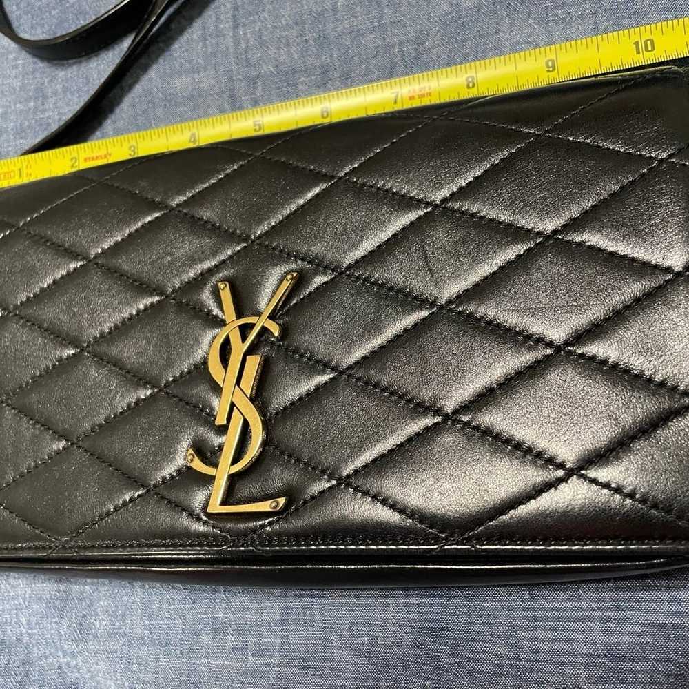 YSL BLack leather chevron flap crossbody and dust… - image 4