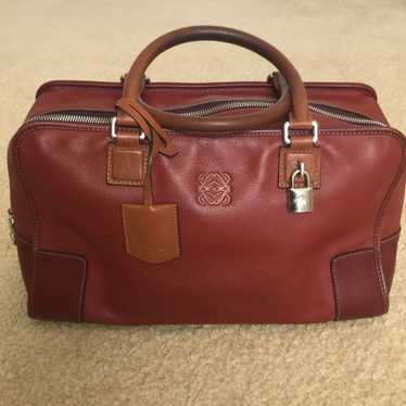 Authentic Loewe Genuine Leather Redish Brown Luxur