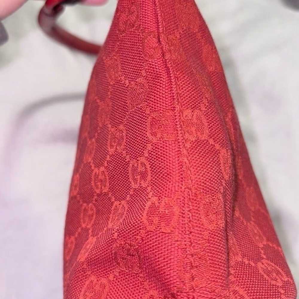 GUCCI Red GG Canvas Hobo - image 10