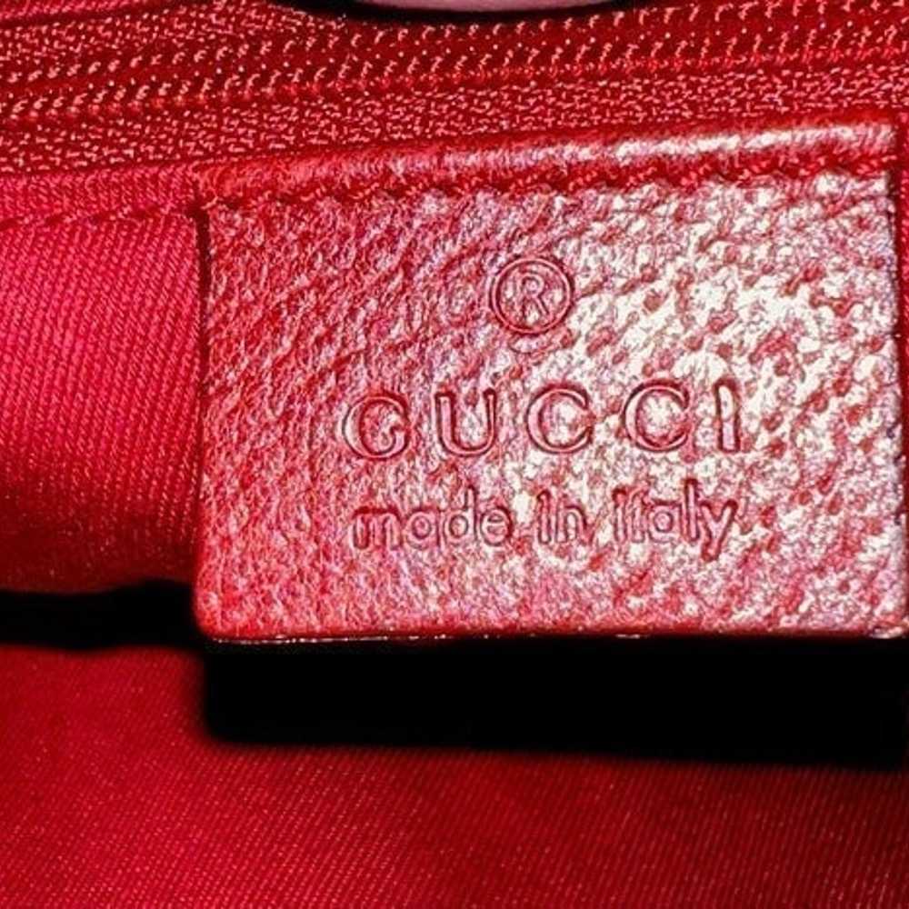 GUCCI Red GG Canvas Hobo - image 11