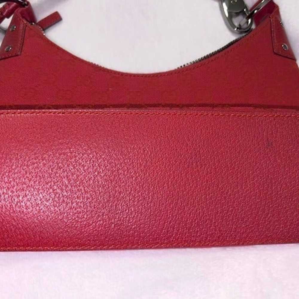 GUCCI Red GG Canvas Hobo - image 6