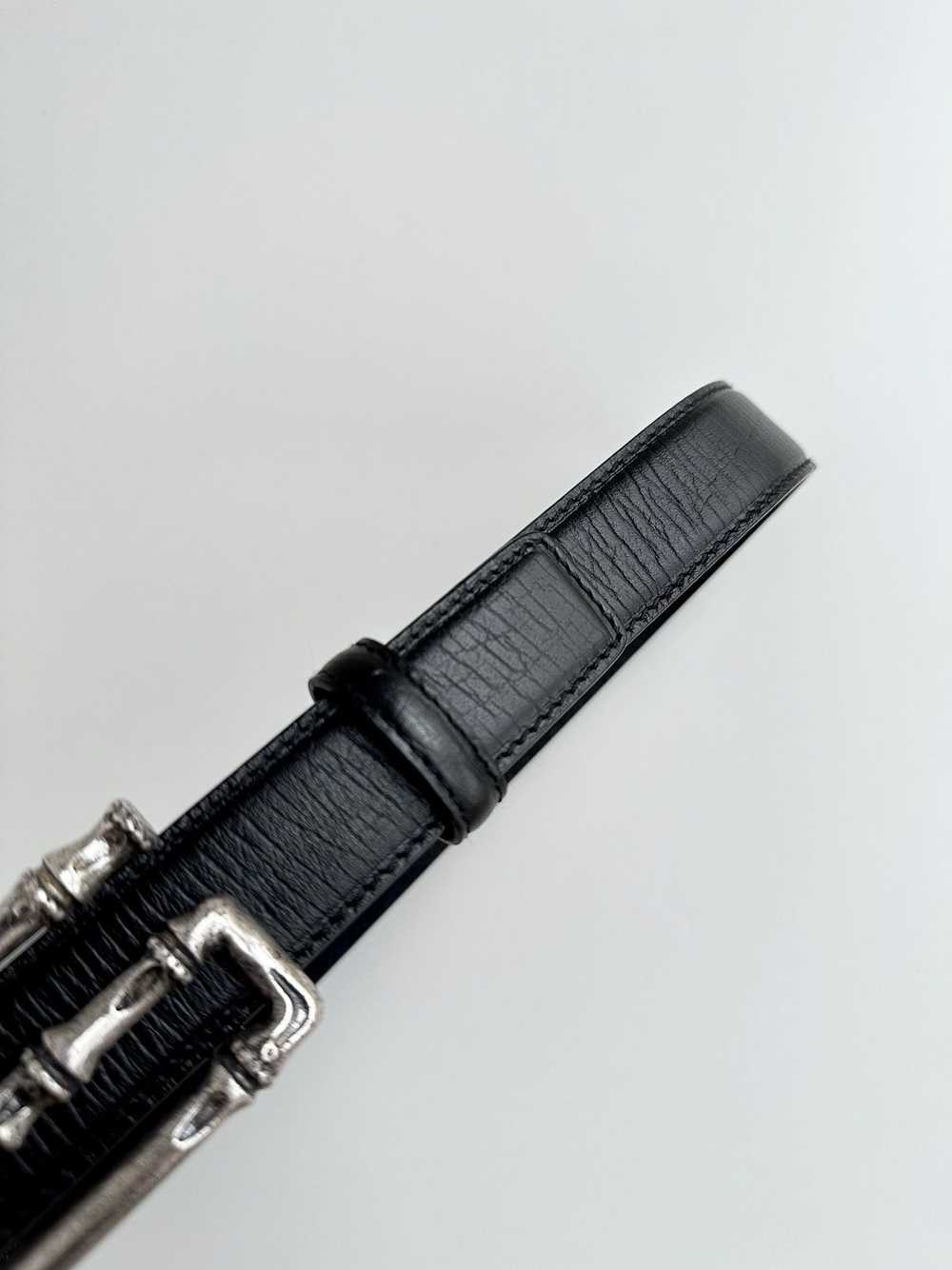 Gucci × Vintage Vintage Gucci Metal Bamboo Silver… - image 11