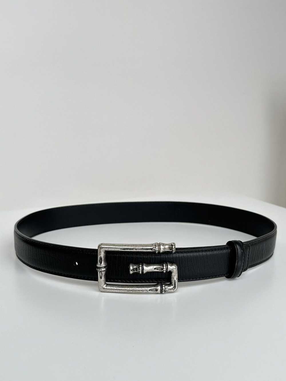 Gucci × Vintage Vintage Gucci Metal Bamboo Silver… - image 5