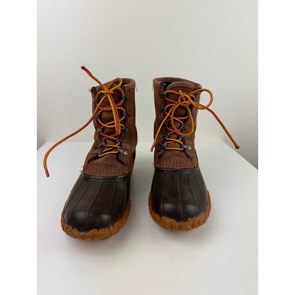 Vintage LL BEAN 'BEAN BOOTS' Leather Duck 5 eye M… - image 3