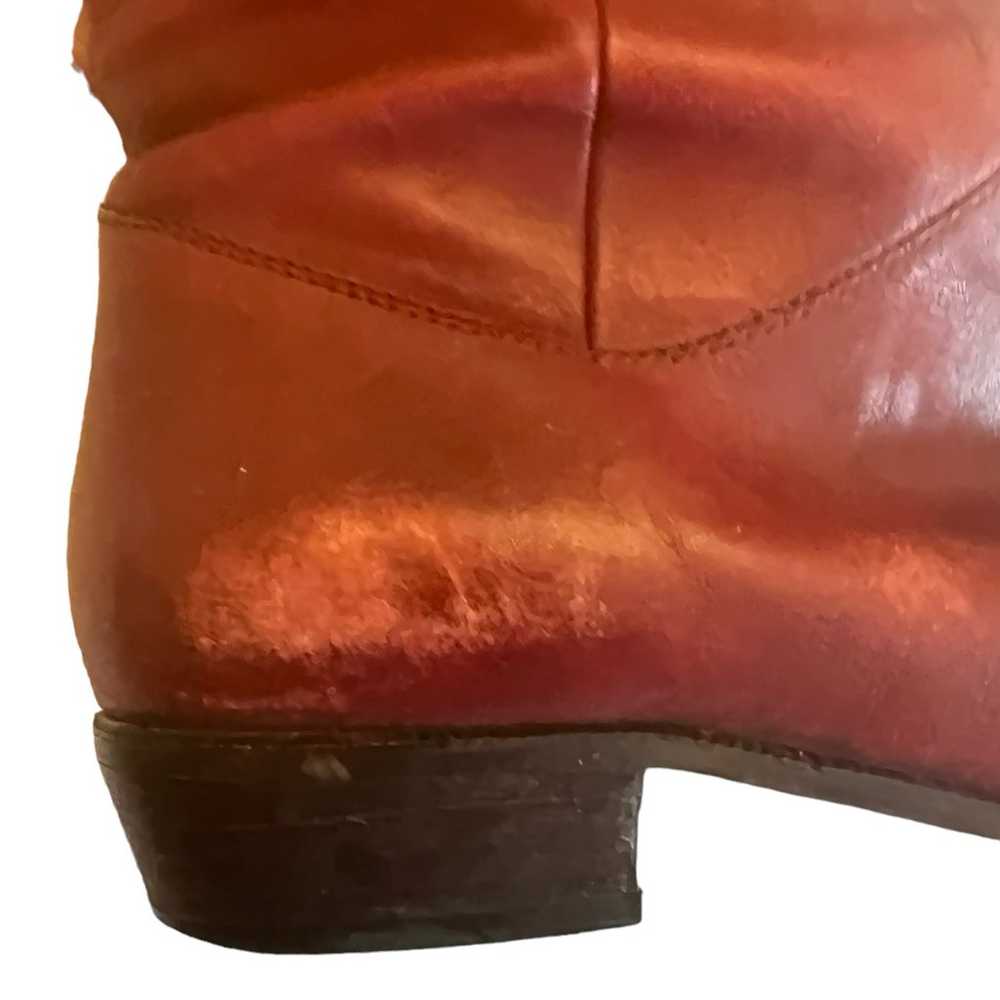 Vintage Eitenne Aigner red Leather boots sz 8 - image 5