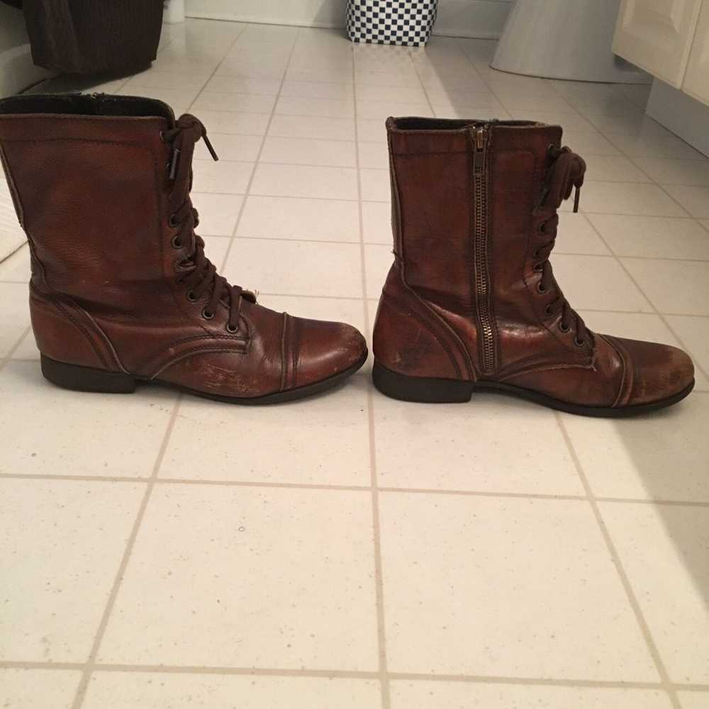 Brown Steve Madden Combat Boots - image 2