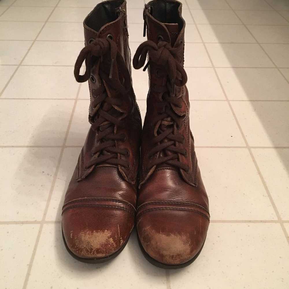 Brown Steve Madden Combat Boots - image 3