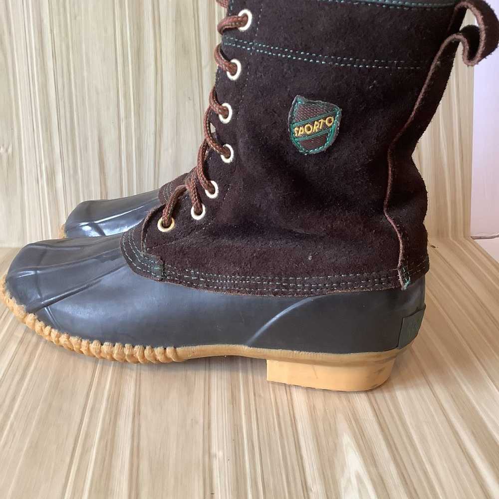 Vintage SPORTO Women’s Brown Duck Boots Size 8 - image 4