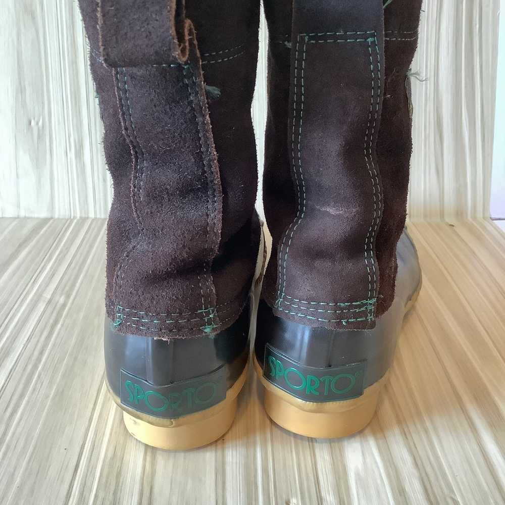 Vintage SPORTO Women’s Brown Duck Boots Size 8 - image 5