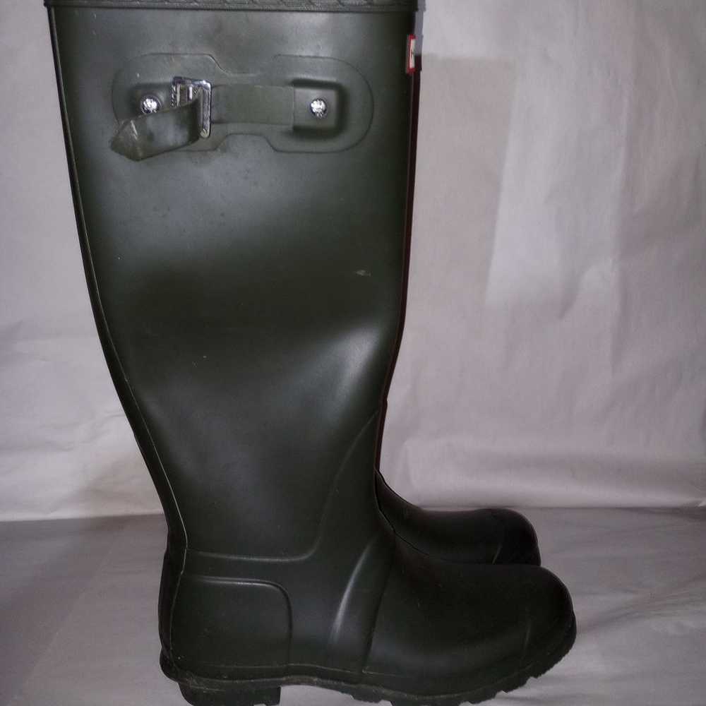 Hunter Womens Original Tall  Forest Green Rubber … - image 5