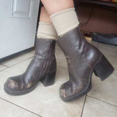 vtg Rampage Boots 90s grunge chunky lug sole platf