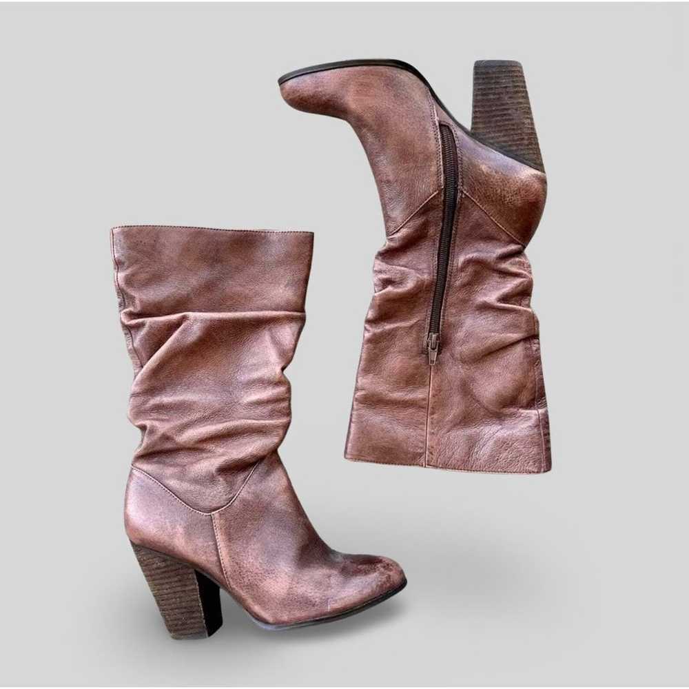 Carlos Santana Leather Scrunch Boots [Size 7.5] - image 2