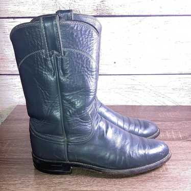 Vintage Women’s Navy Gray Justin Boots Roper Size 