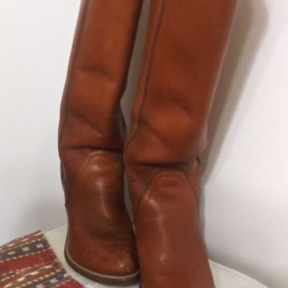 AUTHENTIC VINTAGE FRYE knee high BOOTS from 70's.… - image 2