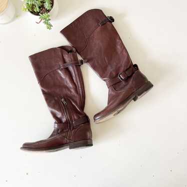 FRYE Phillip Riding Boot in Dark Brown Soft Vinta… - image 1