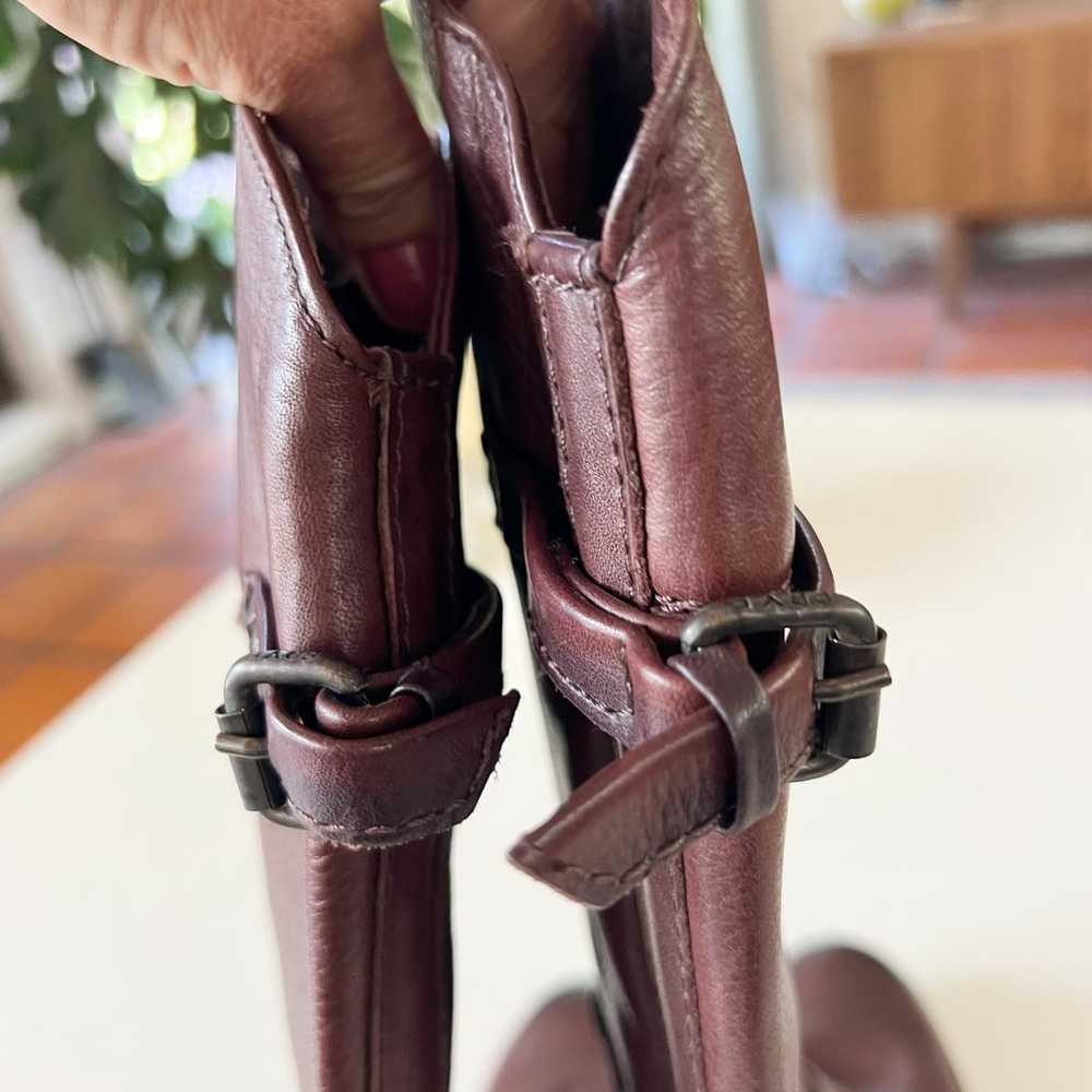 FRYE Phillip Riding Boot in Dark Brown Soft Vinta… - image 5