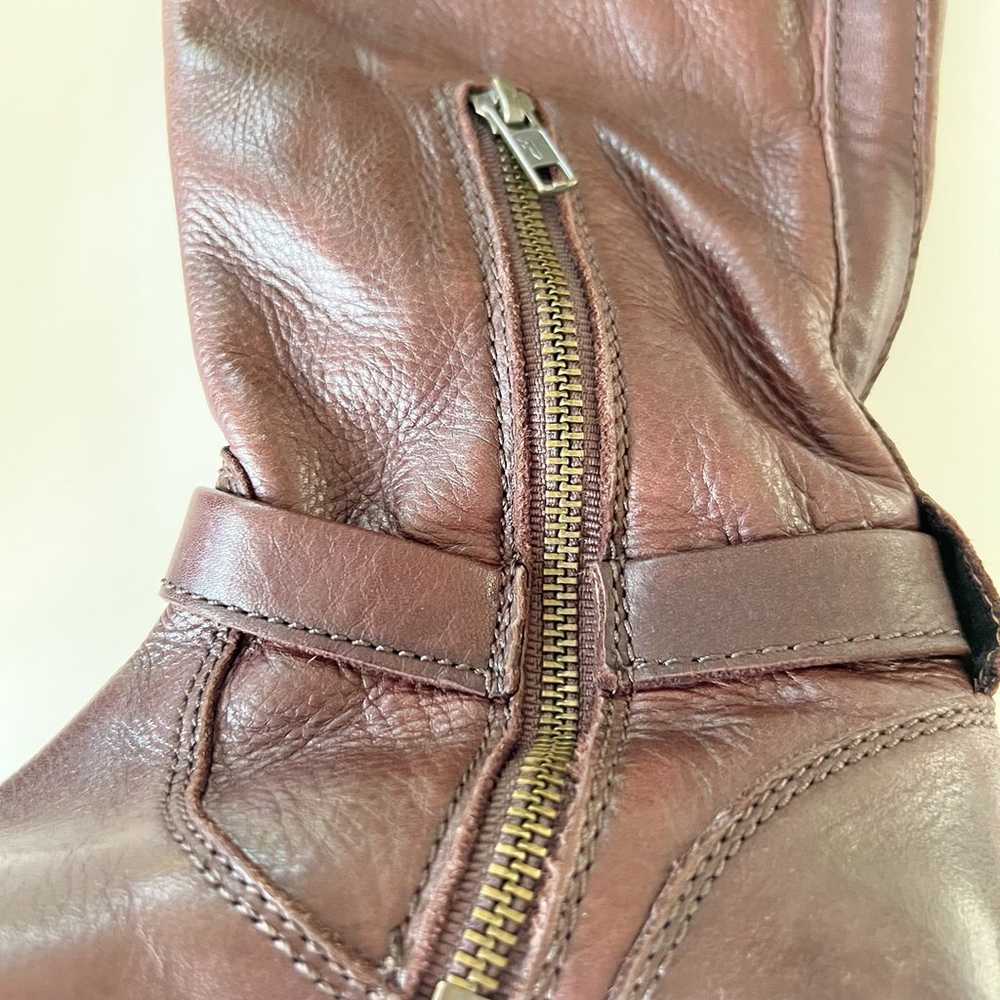 FRYE Phillip Riding Boot in Dark Brown Soft Vinta… - image 7