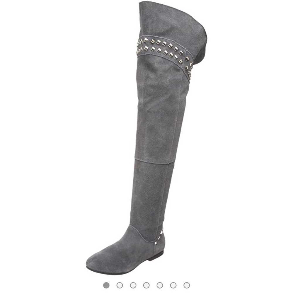 MIA highness gray suede studded boot - image 1