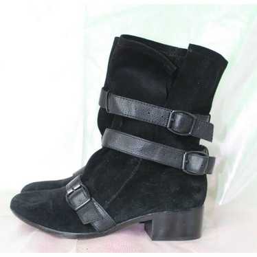 Modern Vintage Leather Black Boots