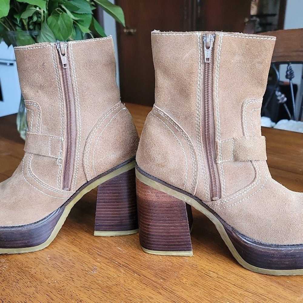 Vintage Y2K Soda Platform Boots, Brown, Size 81/2… - image 3