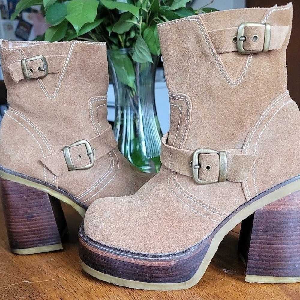 Vintage Y2K Soda Platform Boots, Brown, Size 81/2… - image 6