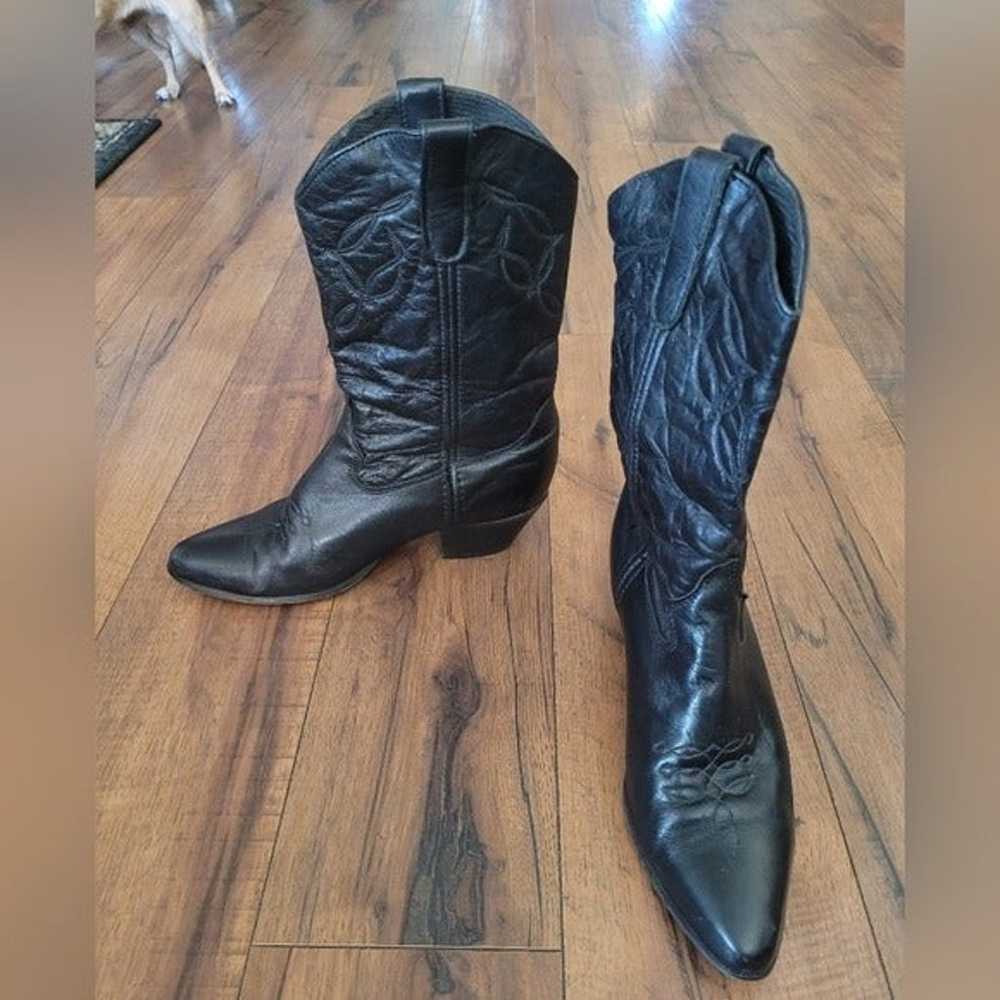 Vintage Laredo Black Fringe Leather Western Rodeo… - image 3