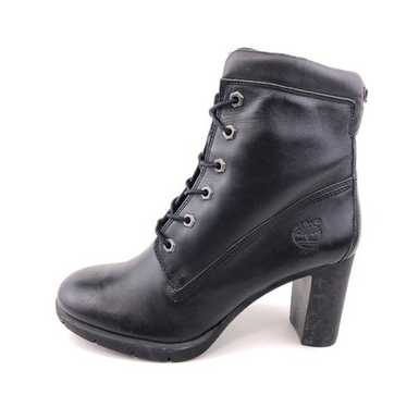 Timberland EK Glancy 6" Black Leather Ankle Bootie