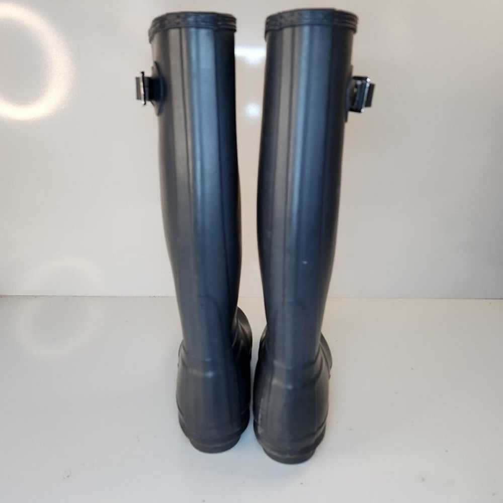 HUNTER Original Tall Gray Rubber Rain Boots Women… - image 3