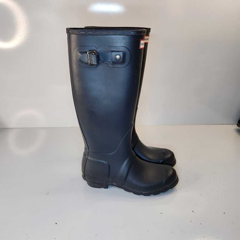 HUNTER Original Tall Gray Rubber Rain Boots Women… - image 4