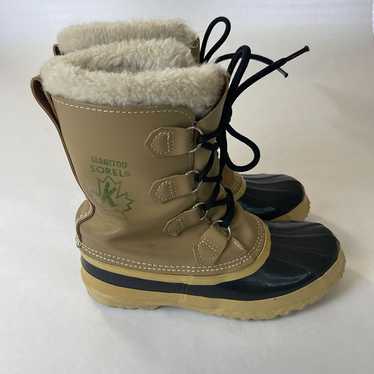 Vintage Sorel Caribou Duck Insulated Leather Wint… - image 1