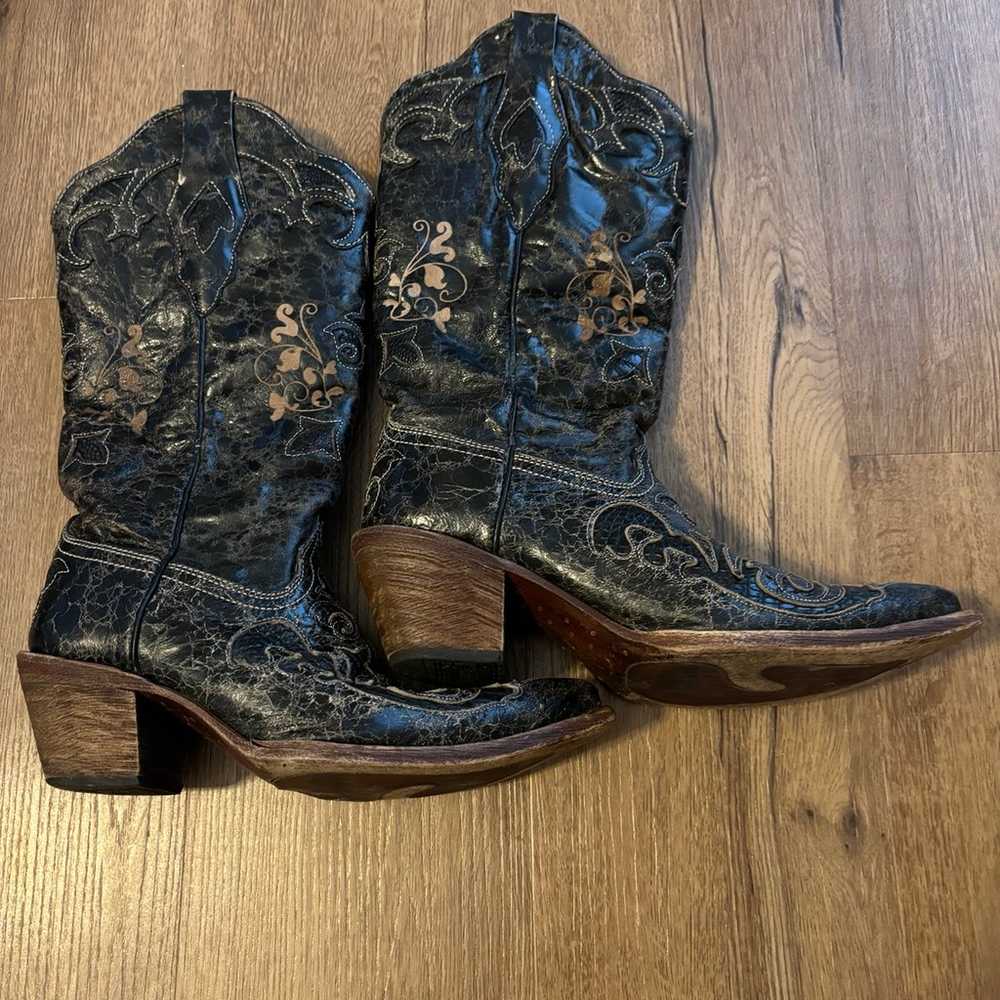 Corral Vintage Lizard Goat Cowgirl Boots Leather … - image 2