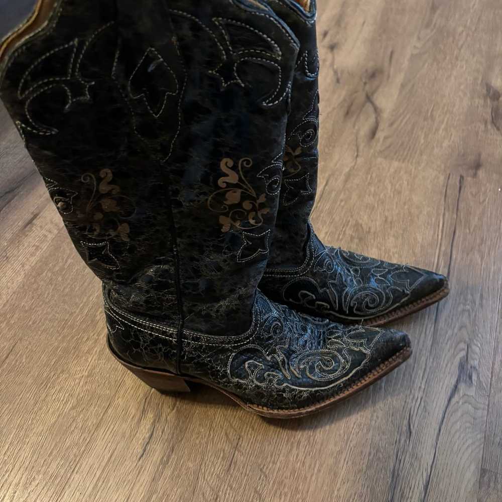 Corral Vintage Lizard Goat Cowgirl Boots Leather … - image 5