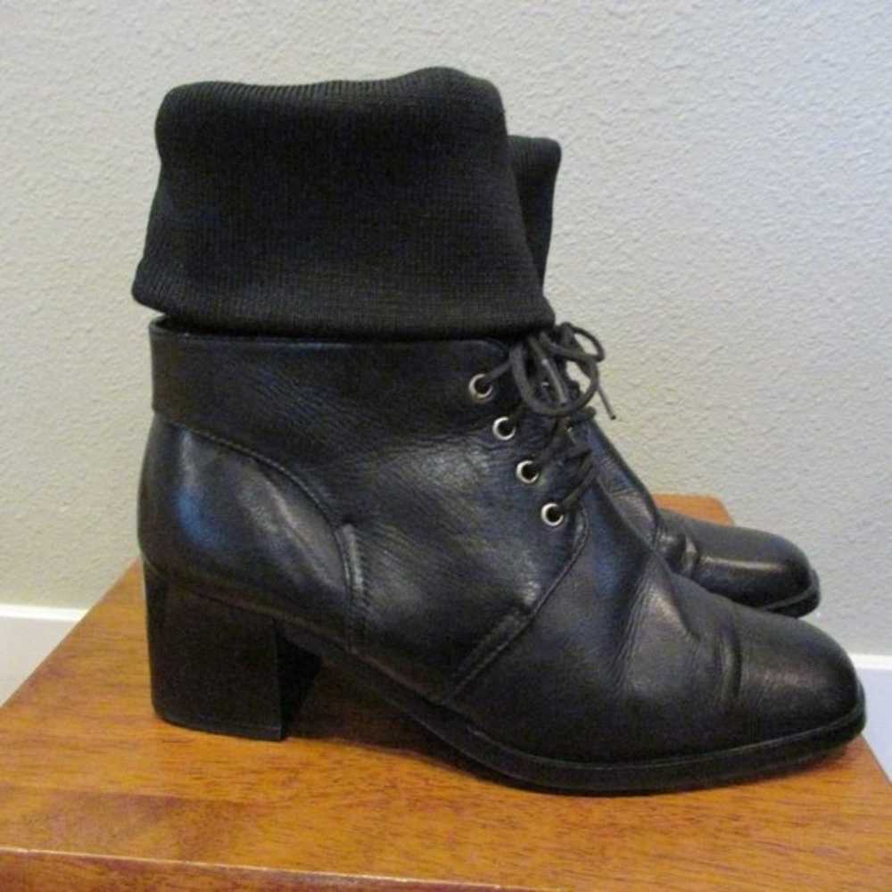 Le Saunda Italian leather Lace up boots - image 8