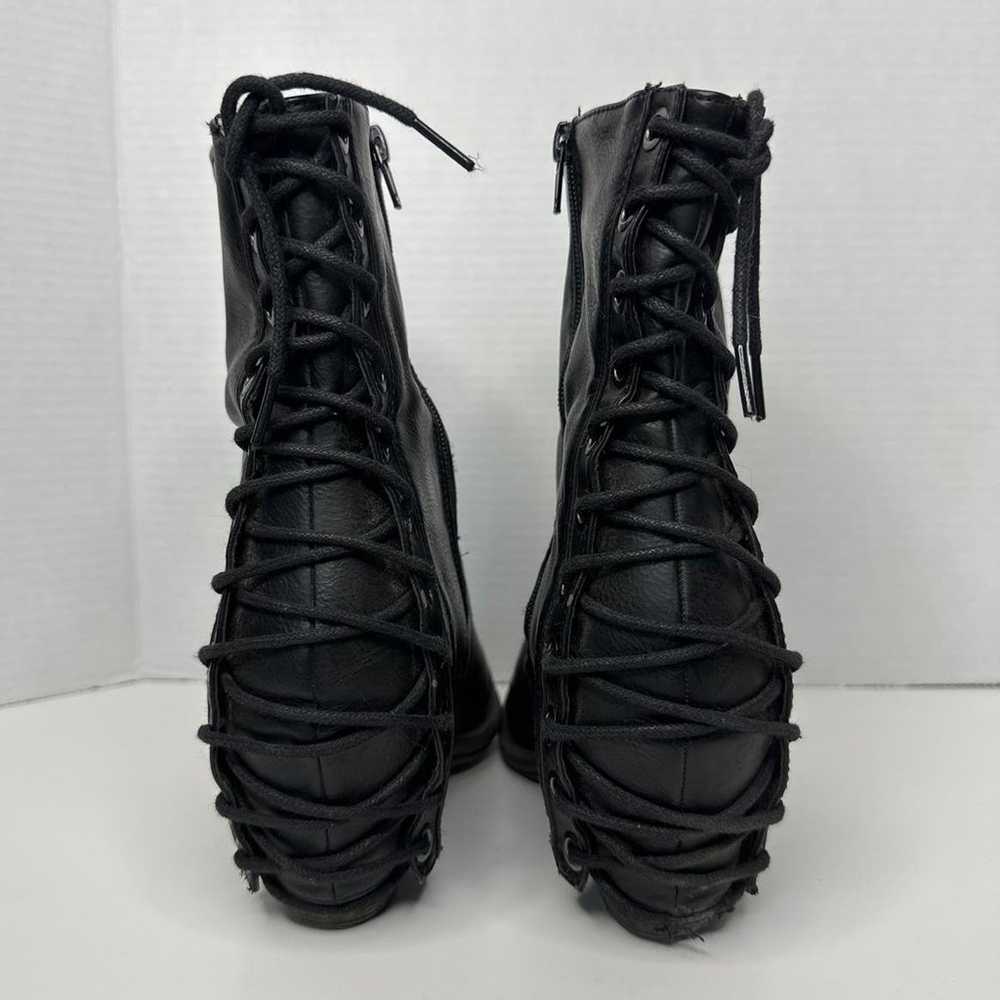 Vintage Y2K Two lips black booties with back cors… - image 4