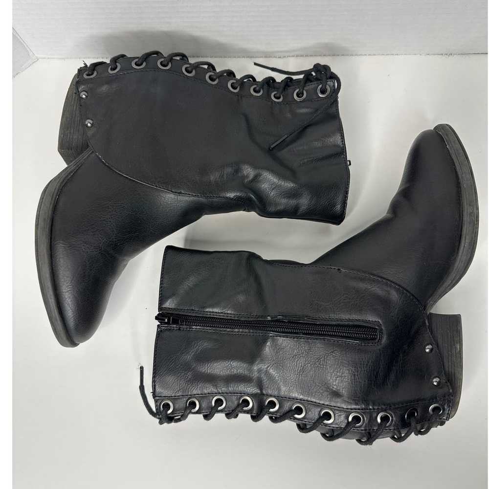 Vintage Y2K Two lips black booties with back cors… - image 8