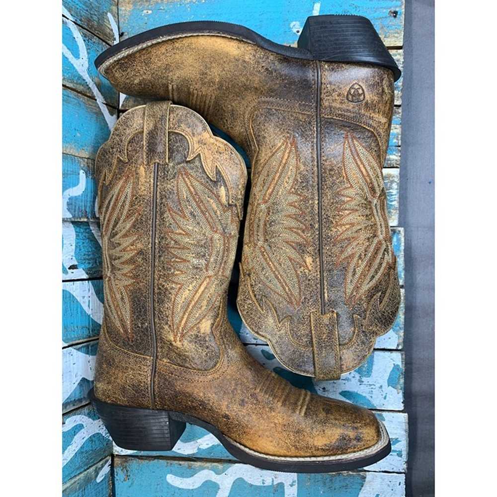 Ariat Womans 6.5B Round Up Square Toe Western Boo… - image 8