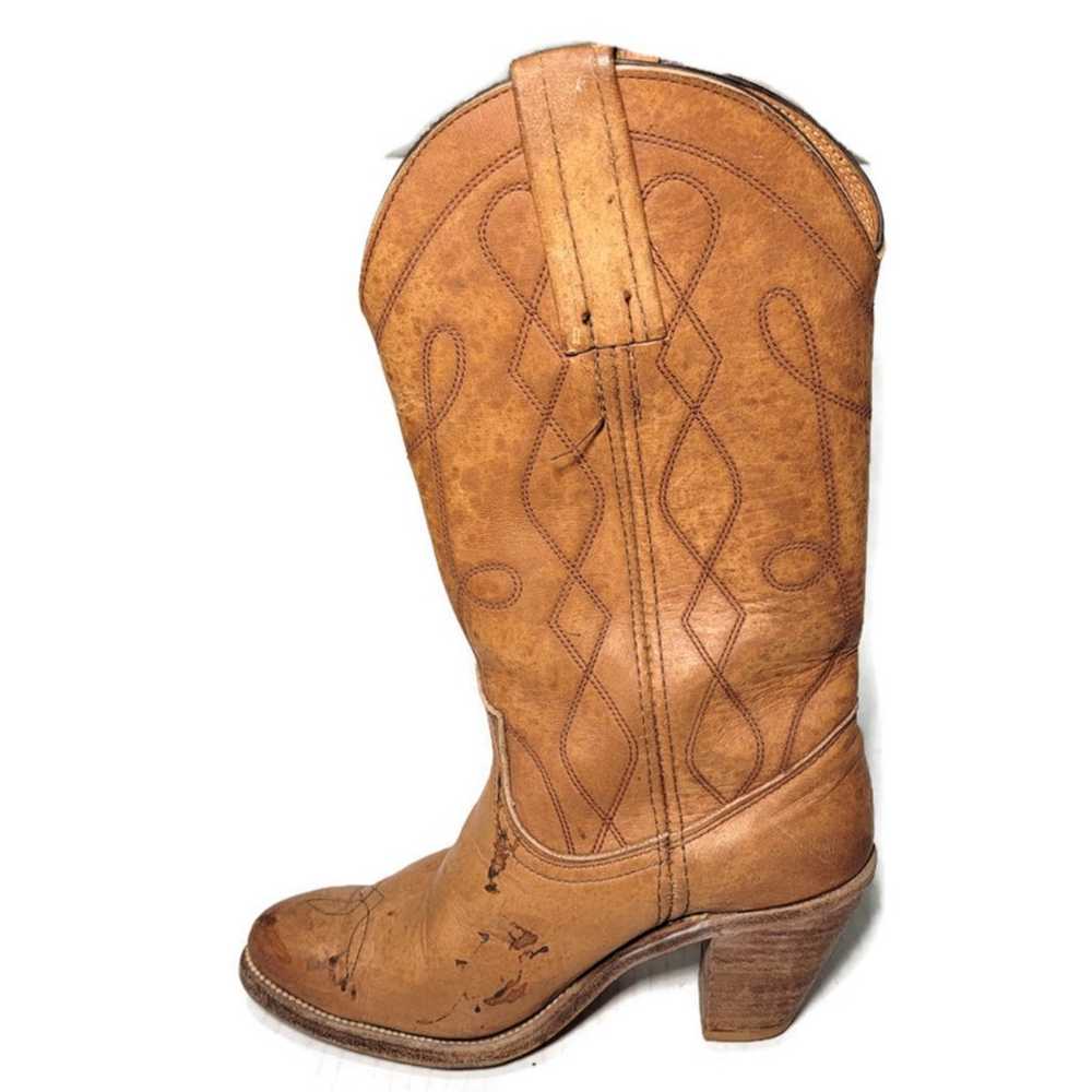 Vintage '70s Leather Western FRYE Boots Cowboy Co… - image 12